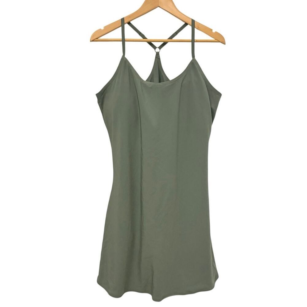 Outdoor Voices Exercise Dress Sz XXL Built-In Shorts and Bra NWOT Olive Green - Picture 3 of 9